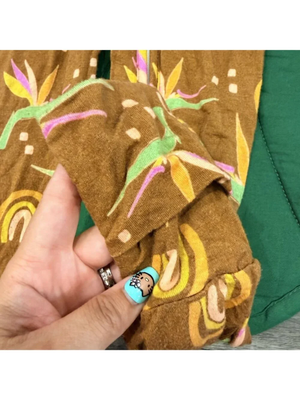 Elli-O Hawaii Bamboo Toddler 2T Brown Bird of Paradise Convertible Coverall